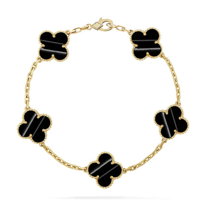 [CharmAmor] CLOVER 5 MOTIF PULSAR STONE BRACELET COLLECTION