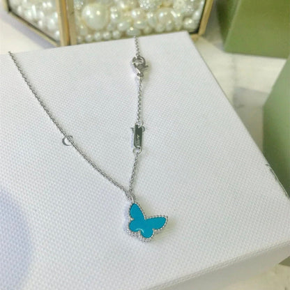 [CharmAmor]BUTTERFLY TURQUOISE BUTTERFLY BRACELET SILVER