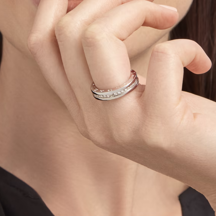 [CharmAmor]ZERO 1 ONE-BAND PAVED DIAMONDS ON THE SPIRAL RING