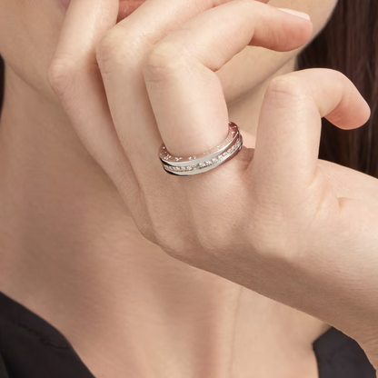 [CharmAmor]ZERO 1 ONE-BAND PAVED DIAMONDS ON THE SPIRAL RING
