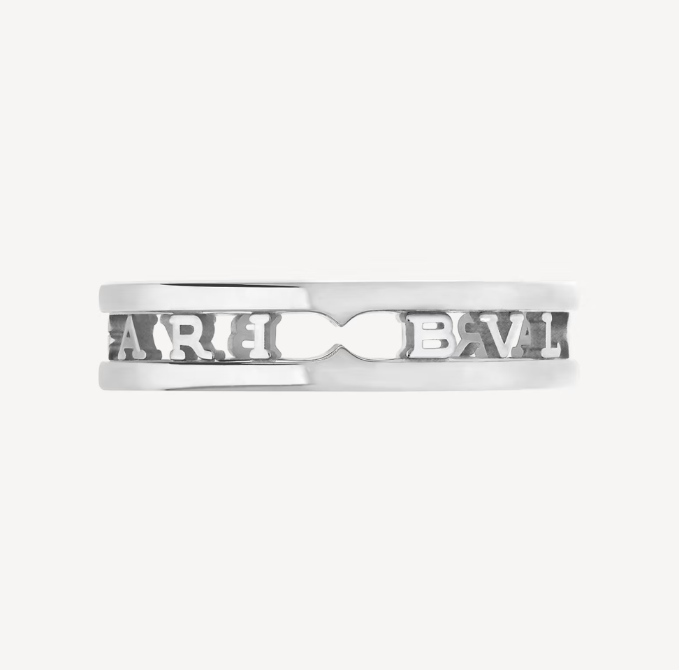 [CharmAmor]ZERO 1 ONE-BAND WITH OPENWORK LOGO SPIRAL RING