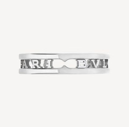 [CharmAmor]ZERO 1 ONE-BAND WITH OPENWORK LOGO SPIRAL RING