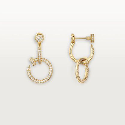 [CharmAmor]JUSTE FULL DIAMOND DOUBLE EARRINGS