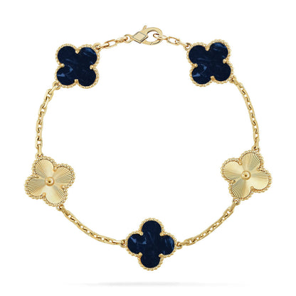 [CharmAmor] CLOVER 5 MOTIF PIETERSITE BRACELET COLLECTION