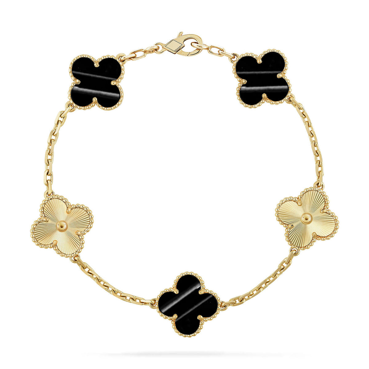 [CharmAmor] CLOVER 5 MOTIF PULSAR STONE BRACELET COLLECTION