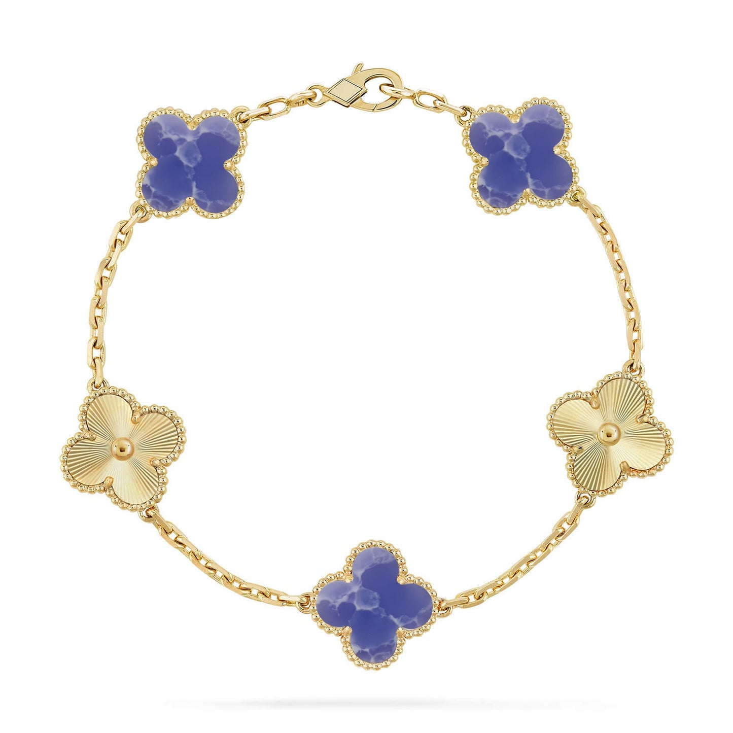 [CharmAmor] CLOVER 5 MOTIF BLUE VEINS BRACELET COLLECTION