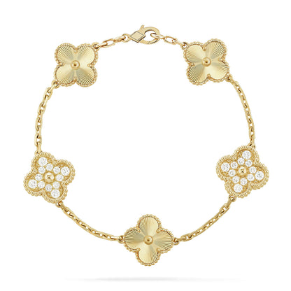 [CharmAmor] CLOVER 5 MOTIF LASER BRACELET COLLECTION