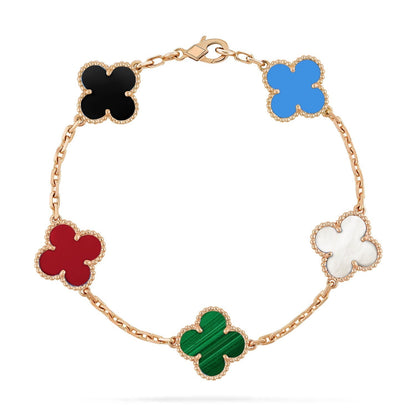 [CharmAmor] CLOVER 5 MOTIFS MULTICOLOR BRACELET