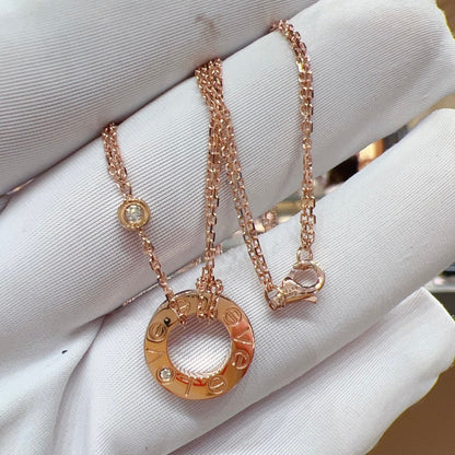 [CharmAmor]LOVE NECKLACE 16MM 2 DIAMONDS