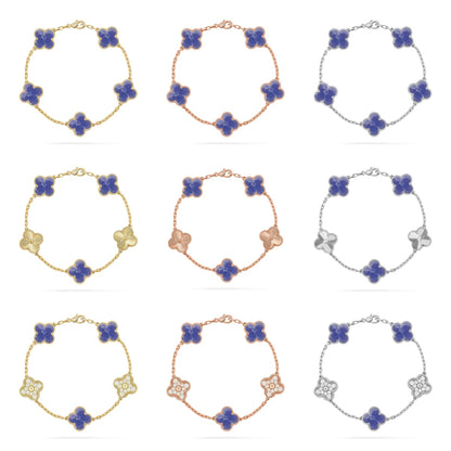 [CharmAmor] CLOVER 5 MOTIF BLUE VEINS BRACELET COLLECTION
