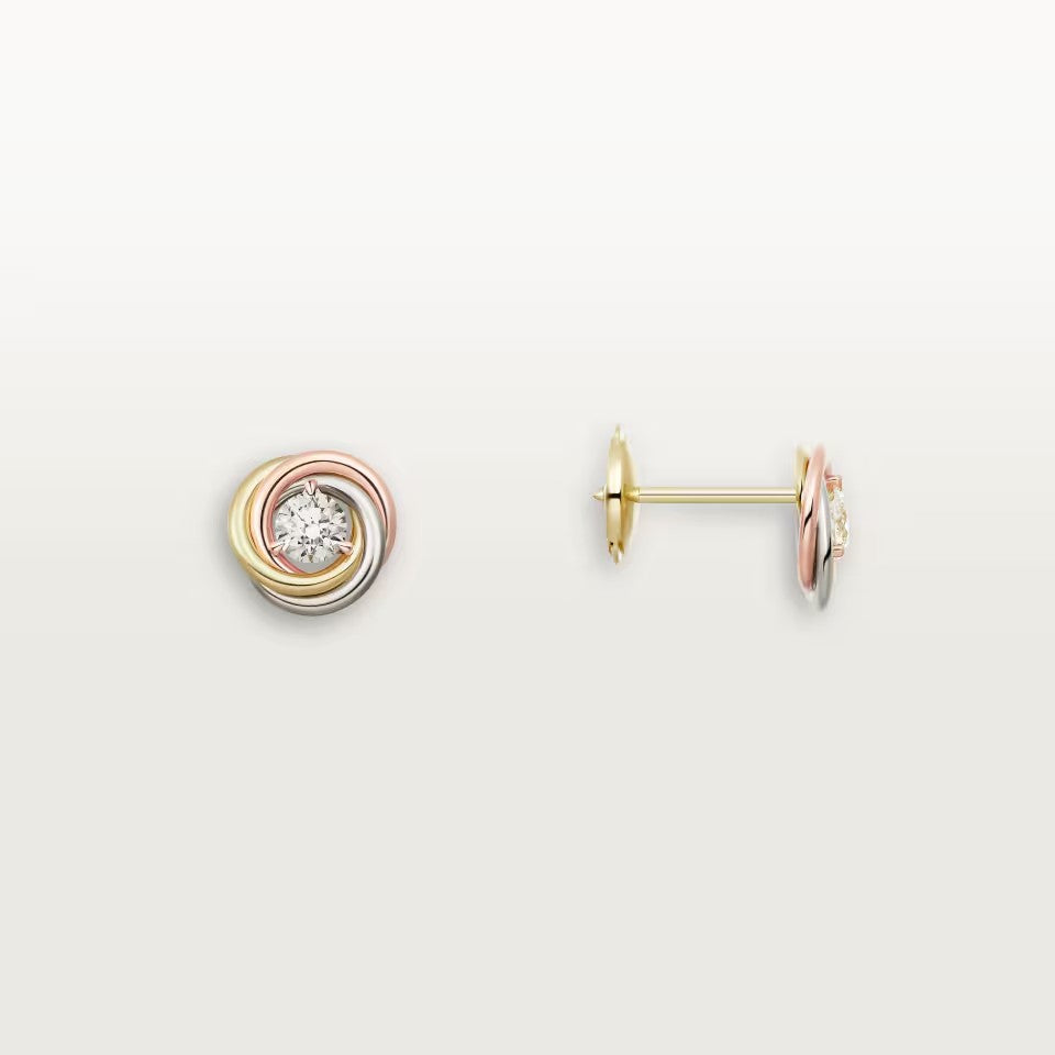 [CharmAmor]TRINITY STUD DIAMOND EARRINGS