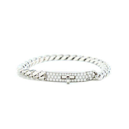 [CharmAmor]KELLY CHAIN SILVER DIAMOND BRACELET