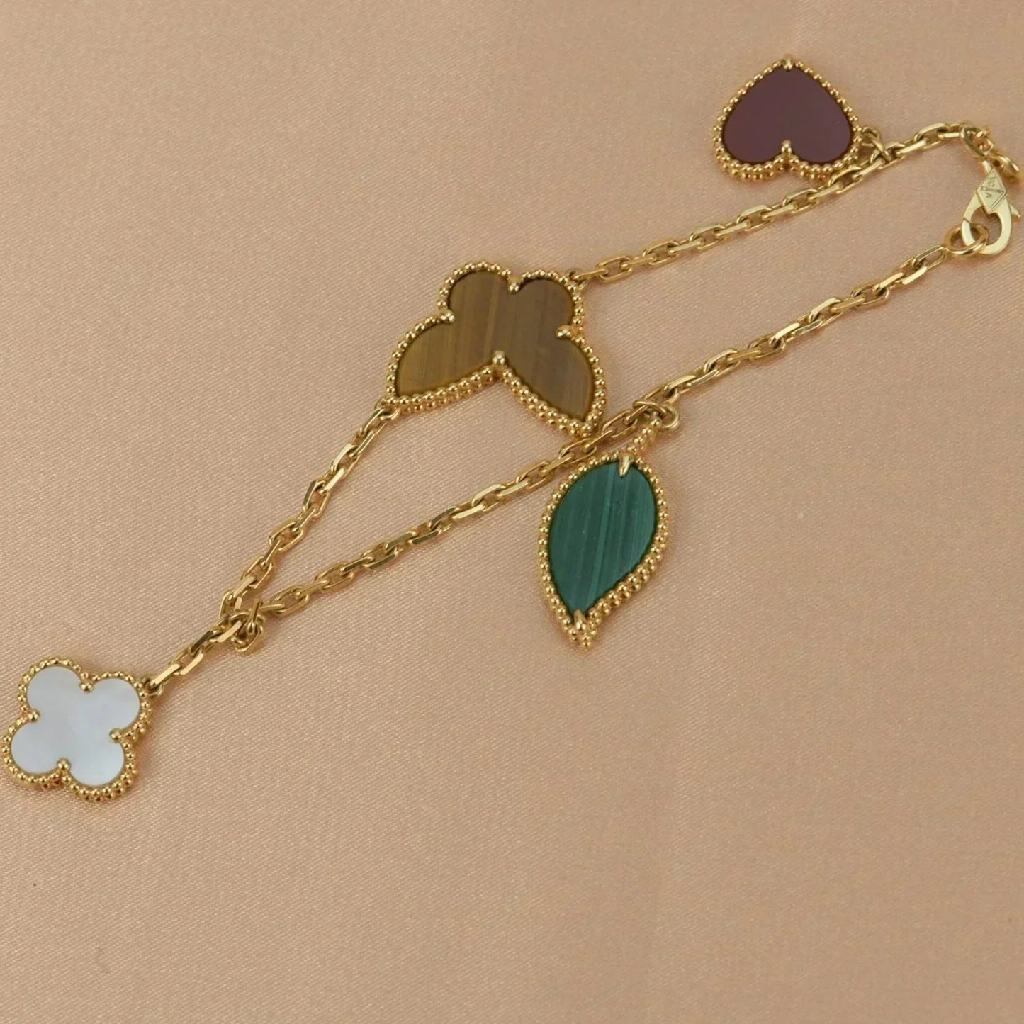 [CharmAmor]LUCKY SPRING 5 MOTIF GOLD BRACELET