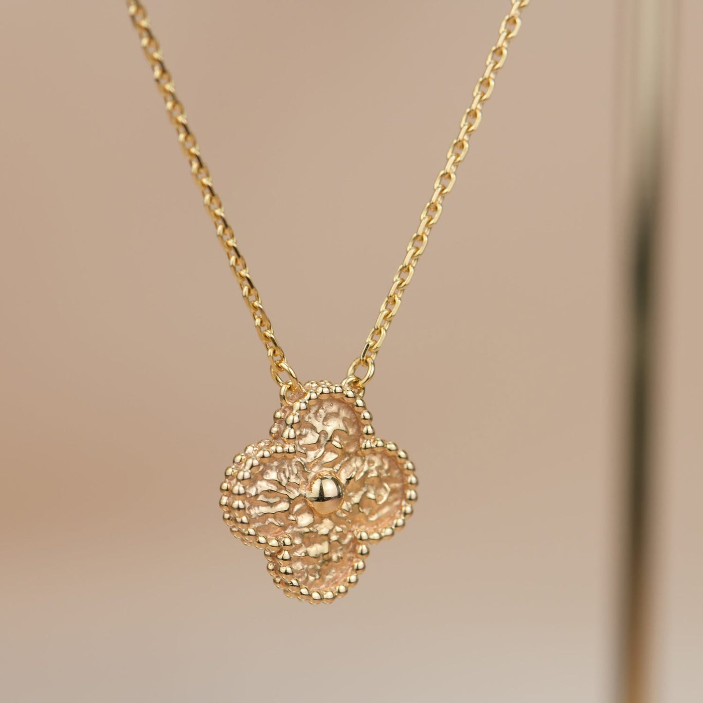 [CharmAmor]CLOVER 15MM  BRONZING NECKLACE