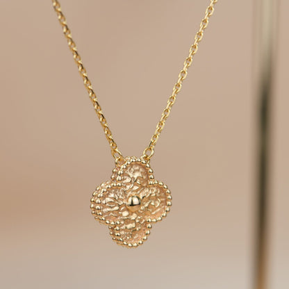 [CharmAmor]CLOVER 15MM  BRONZING NECKLACE