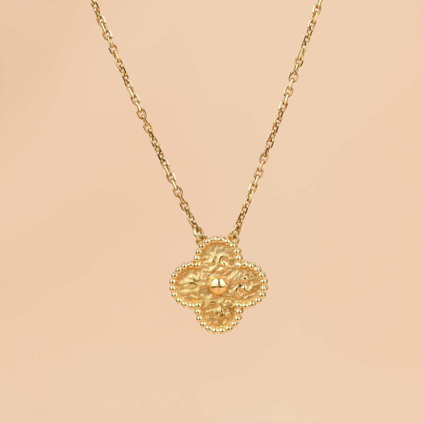 [CharmAmor]CLOVER 15MM  BRONZING NECKLACE