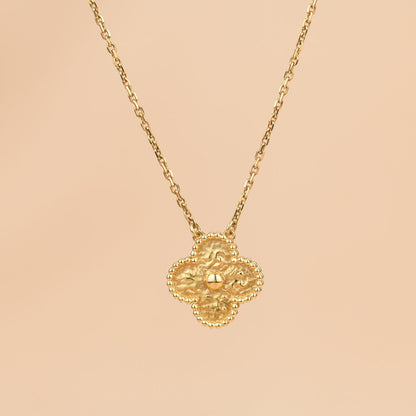 [CharmAmor]CLOVER 15MM  BRONZING NECKLACE