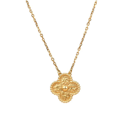 [CharmAmor]CLOVER 15MM  BRONZING NECKLACE