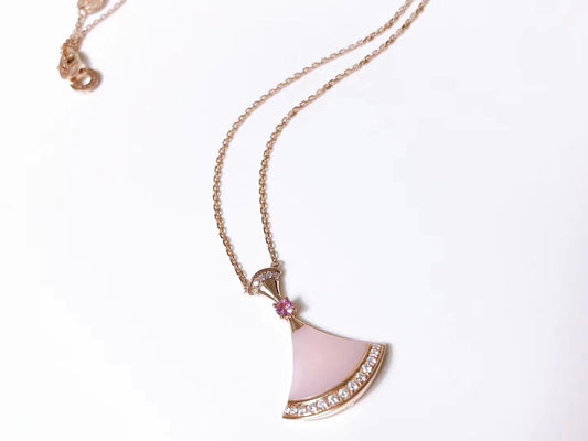 [CharmAmor]DREAM NECKLACE PINK MOP DIAMOND