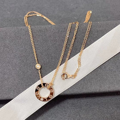 [CharmAmor]LOVE NECKLACE 16MM 2 DIAMONDS