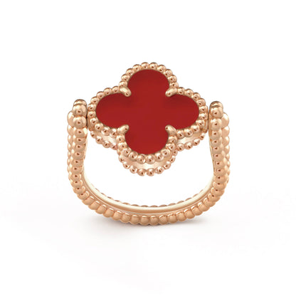 [CharmAmor]CLOVER RIVERSIBLE PINK GOLD RING