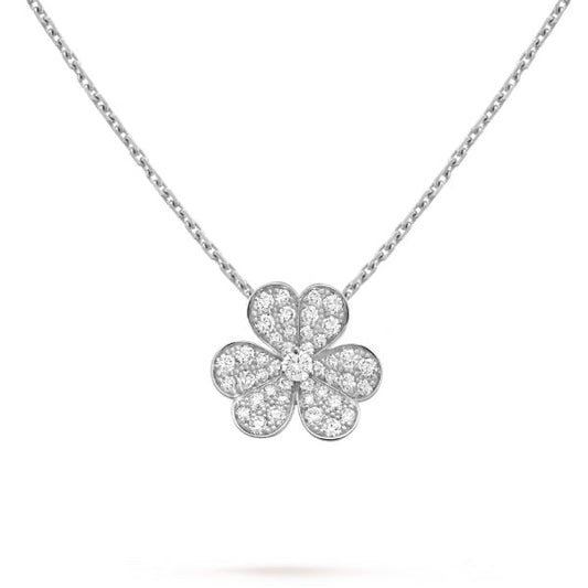 [CharmAmor]CLOVER DIAMOND NECKLACE SILVER