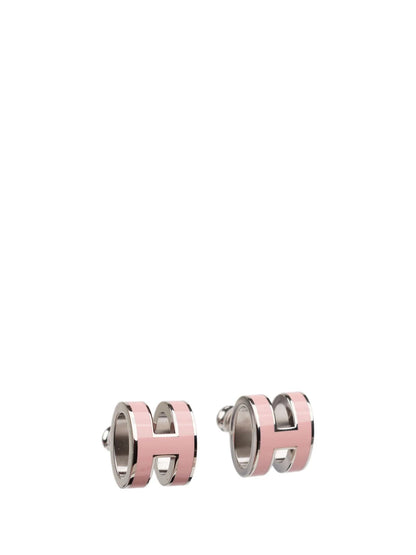 [CharmAmor]MINI POP H SILVER EARRINGS PINK
