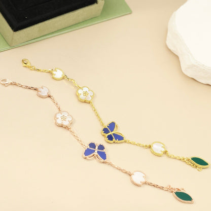 [CharmAmor]LUCKY SPRING BUTTERFLY 5 MOTIF BRACELET