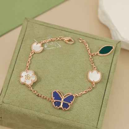 [CharmAmor]LUCKY SPRING BUTTERFLY 5 MOTIF BRACELET
