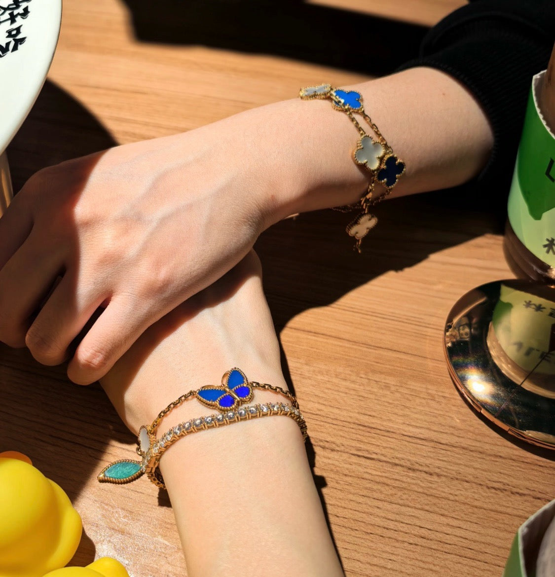 [CharmAmor]LUCKY SPRING BUTTERFLY 5 MOTIF BRACELET