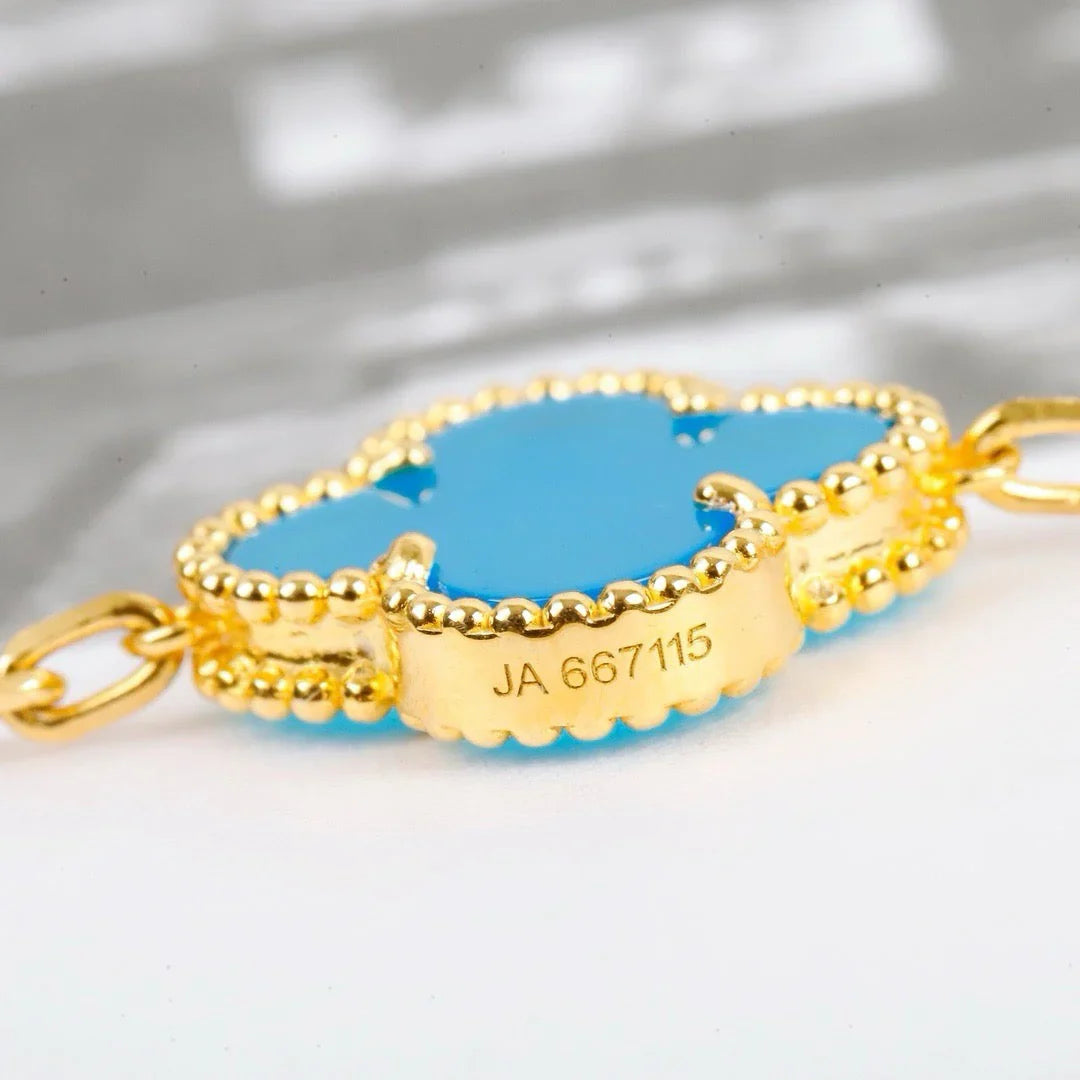 [CharmAmor] CLOVER 5 MOTIF TURQUOISE BRACELET COLLECTION