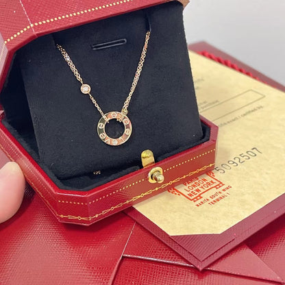 [CharmAmor]LOVE NECKLACE 16MM 2 DIAMONDS