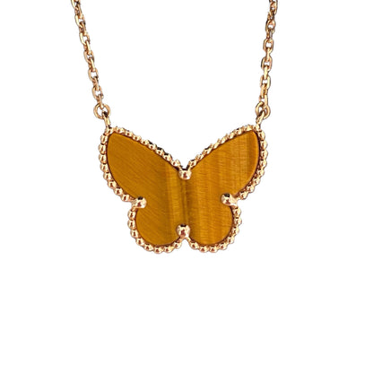 [CharmAmor] TIGER__ EYE BUTTERFLY NECKLACE