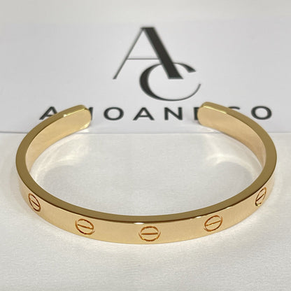 [CharmAmor]LOVE BRACELET 6.1MM OPEN CUFF