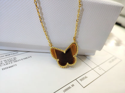 [CharmAmor] TIGER__ EYE BUTTERFLY NECKLACE