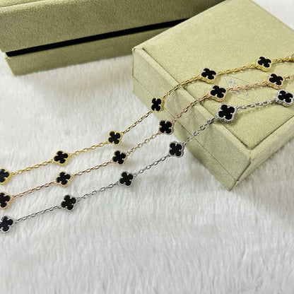 [CharmAmor]CLOVER 6 MOTIF  ONYXS BRACELET