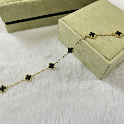 [CharmAmor]CLOVER 6 MOTIF  ONYXS BRACELET