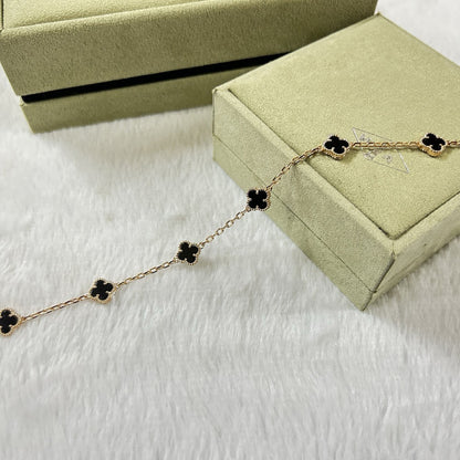 [CharmAmor]CLOVER 6 MOTIF  ONYXS BRACELET