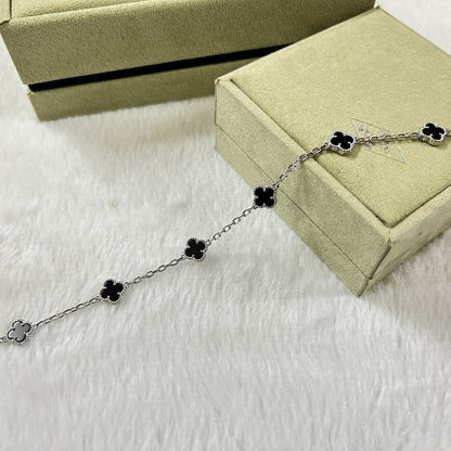 [CharmAmor]CLOVER 6 MOTIF  ONYXS BRACELET