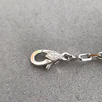 [CharmAmor]CLOVER 5 MOTIF ONYXS DIAMOND BRACELET SILVER
