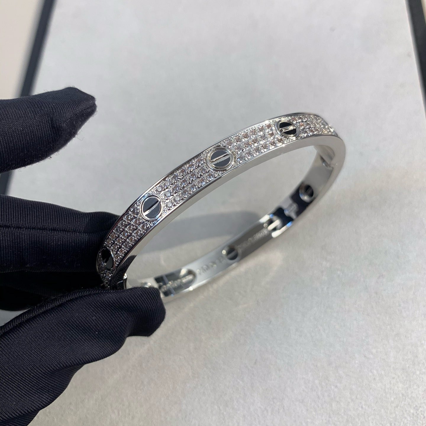 [CharmAmor]LOVE BRACELET 6.1MM DIAMOND-PAVED CERAMIC