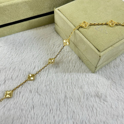 [Charm&Aquarius]CLOVER 6 MOTIF DIAMOND BRACELET
