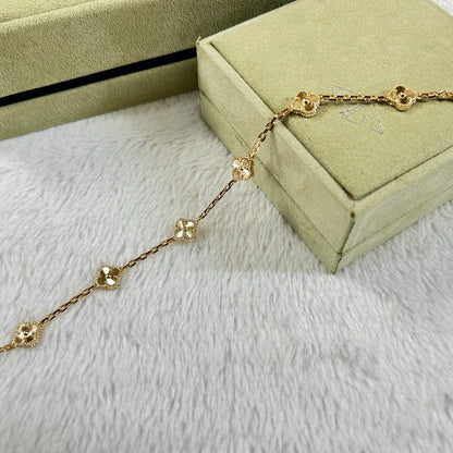 [Charm&Aquarius]CLOVER 6 MOTIF DIAMOND BRACELET