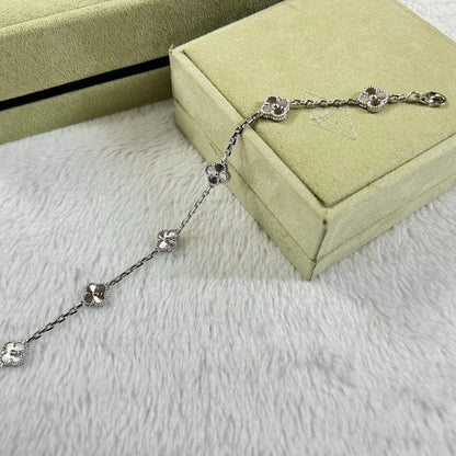 [Charm&Aquarius]CLOVER 6 MOTIF DIAMOND BRACELET