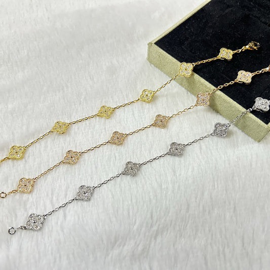 [CharmAmor] CLOVER 6 MOTIF DIAMOND BRACELET
