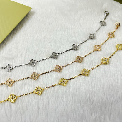 [CharmAmor]CLOVER 6 MOTIF DIAMOND BRACELET
