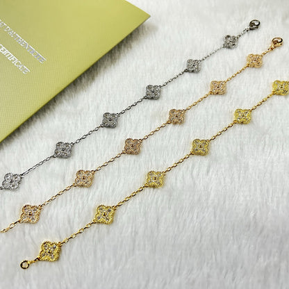 [CharmAmor] CLOVER 6 MOTIF DIAMOND BRACELET