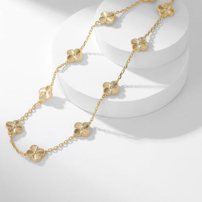 [CharmAmor]CLOVER 10 MOTIFS LASER NECKLACE
