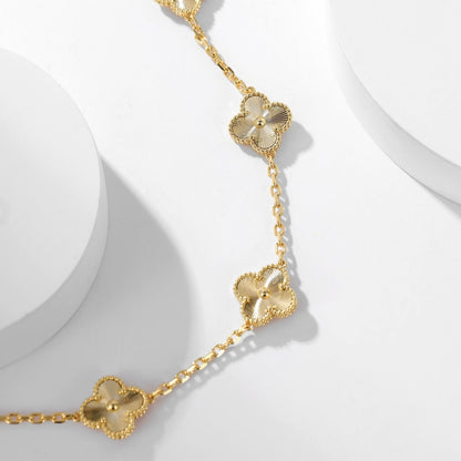 [CharmAmor]CLOVER 10 MOTIFS LASER NECKLACE