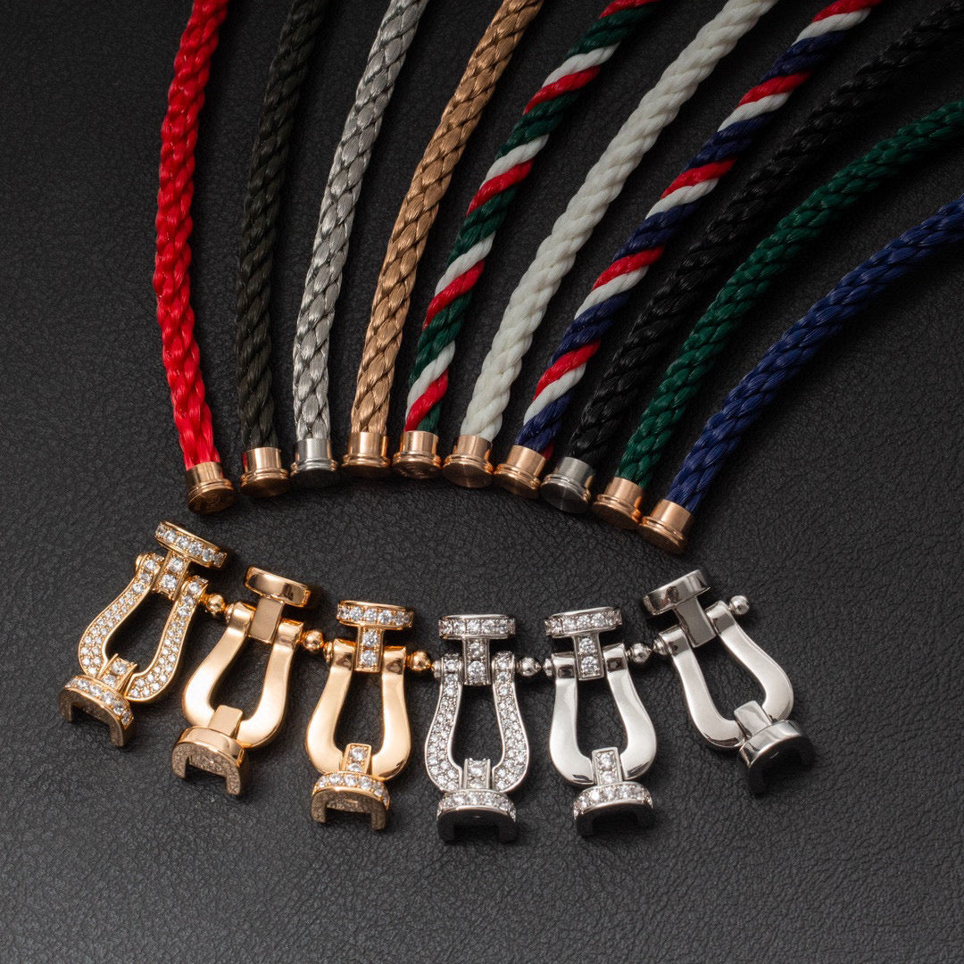 [CharmAmor]FORCE LARGE HORSESHOE FULL DIAMOND BRACELET GOLD